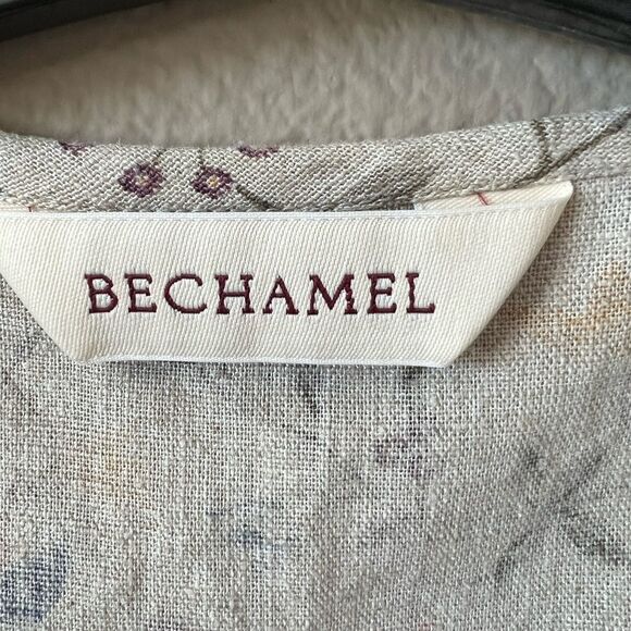 Vintage Bechamel Linen Blend Floral Print Vest Top - Picture 4 of 7